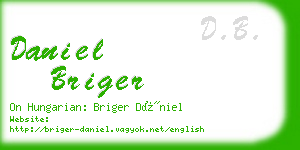 daniel briger business card